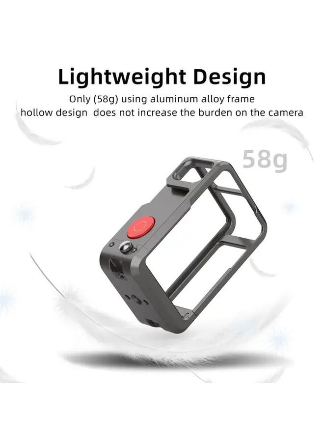 DJI Action 5 Pro 4 3 قفص الأرنب إطار من الألومنيوم حامل إطلاق سريع - Image 4